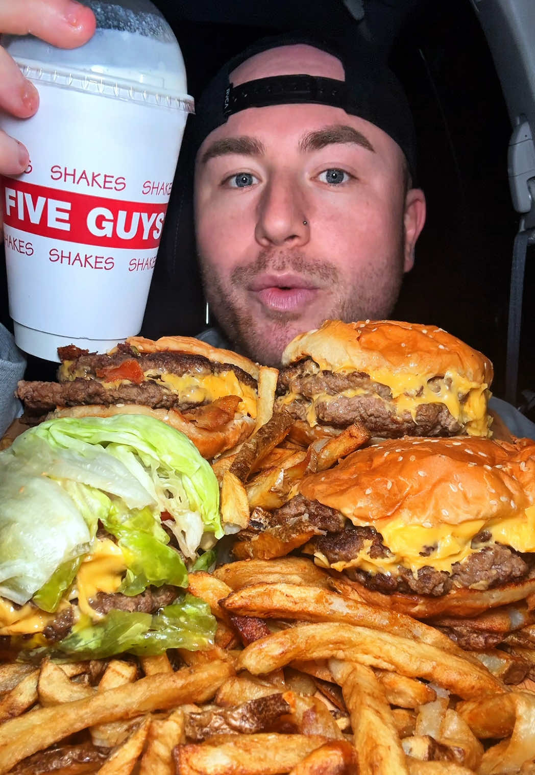 Late night Five Guys 🍔 #fiveguys #mukbangeatingshow #Foodie #fypシ #viral