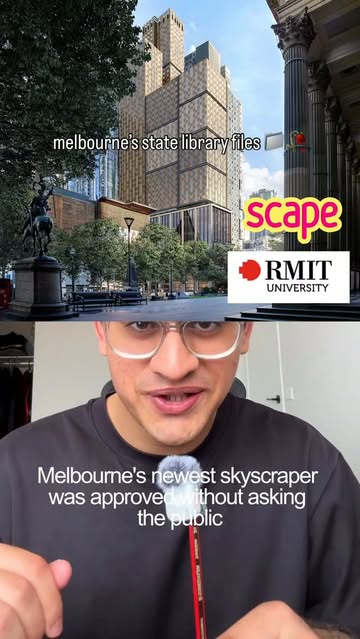 episode 4 - melbourne’s upcoming skyscraper the state library exchange😳😳 #rmituniversity #melbourne #statelibrary #...