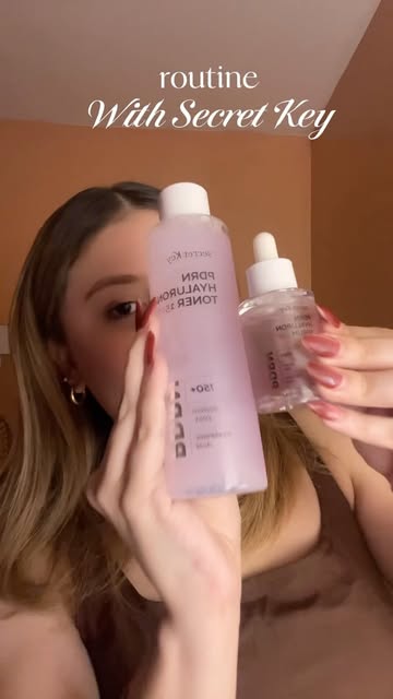 Mi nuevo paso favorito en mi rutina de skincare🪽 El PDRN Hyaluron Toner y Serum de Secret Key aporta hidratación y a...