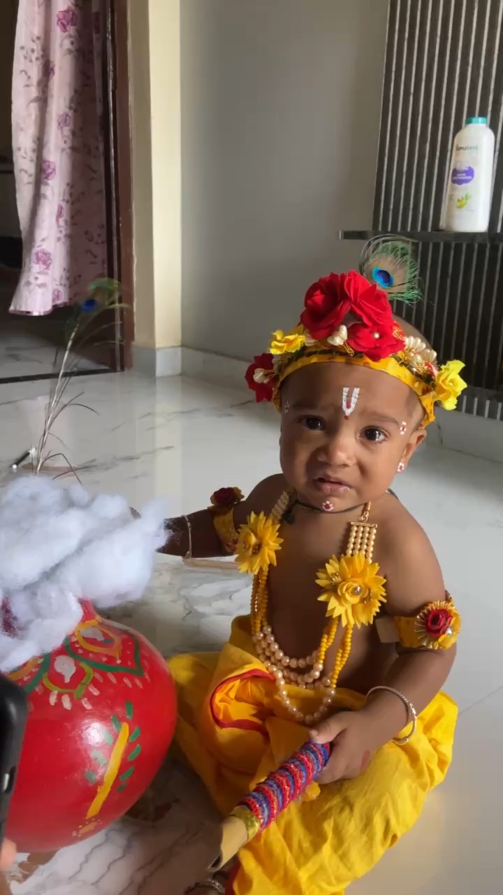 Cute Krishna 🙏😁#