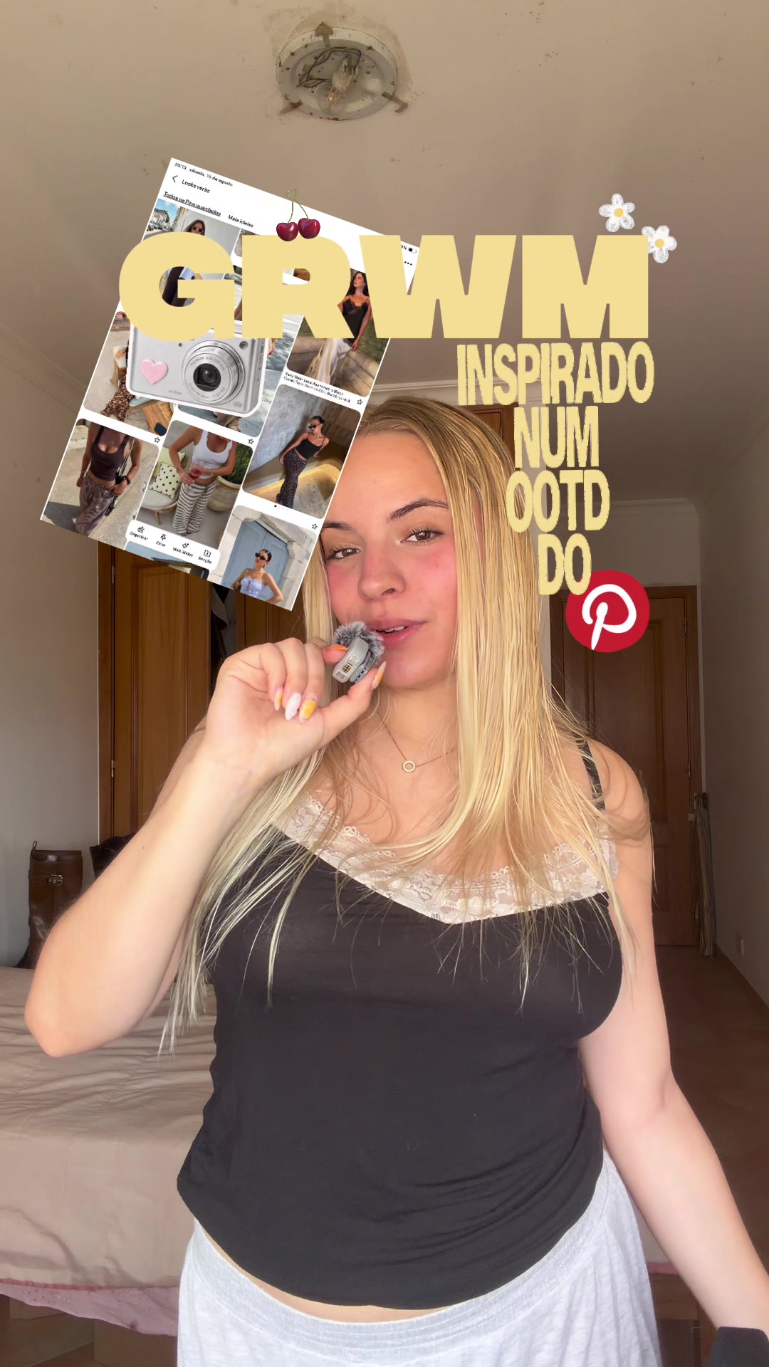 grwm inspirado na minha idade ⭐️💛 obrigada Pinterest por existires #fashiontips #pinterest #grwm #fashiondiaries