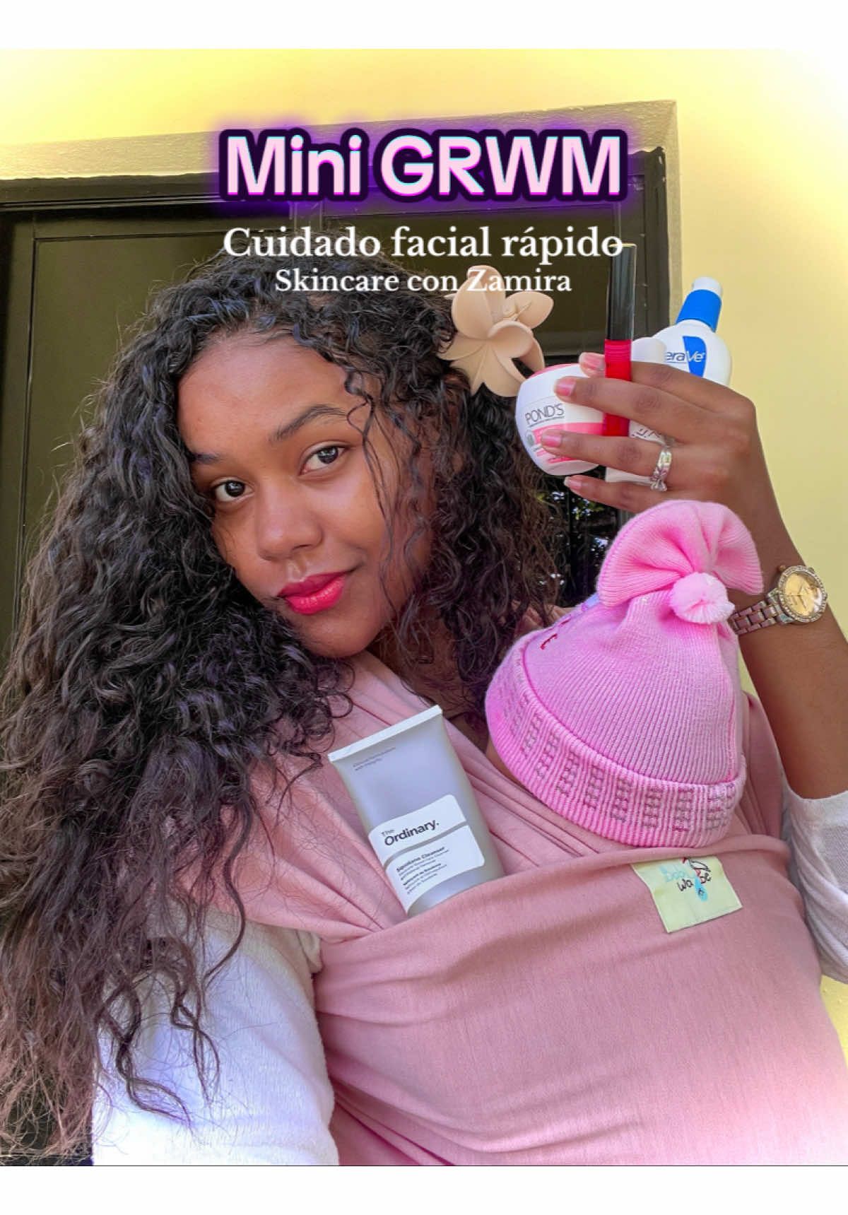 Con Zamira en el fular, me tomé unos minutos para cuidarme la piel y sentirme bien 💖 Rutina express con productos qu...