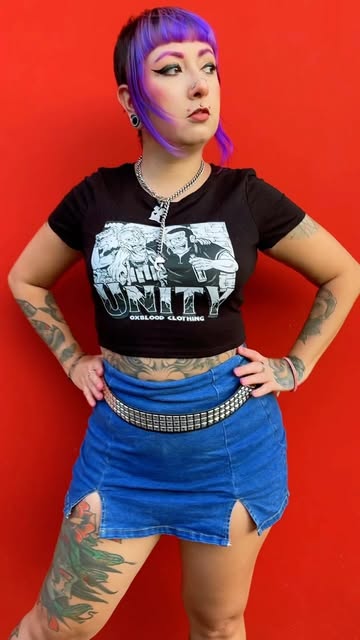 Rockstar Life 💜 Awesome shirt by @oxblood.clothing 🔥 #punkgirl #punkstyle #mohawk #oi #ska #rudegirl #reggae #costa...