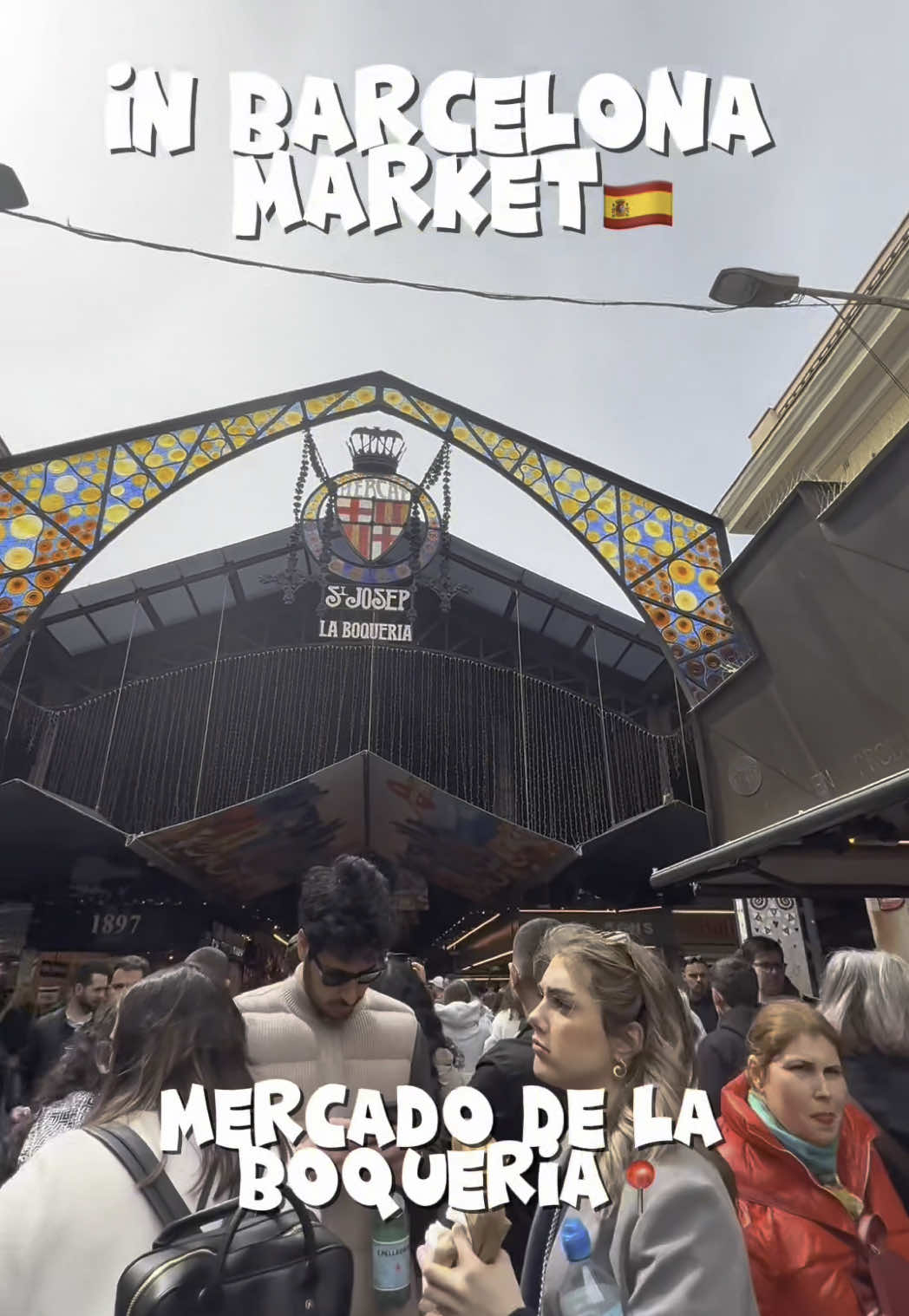 Barcelona markets 🇪🇸🌮 Mercat de la boqueria 📍 #fyp #barcelona #market #food #traveltiktok
