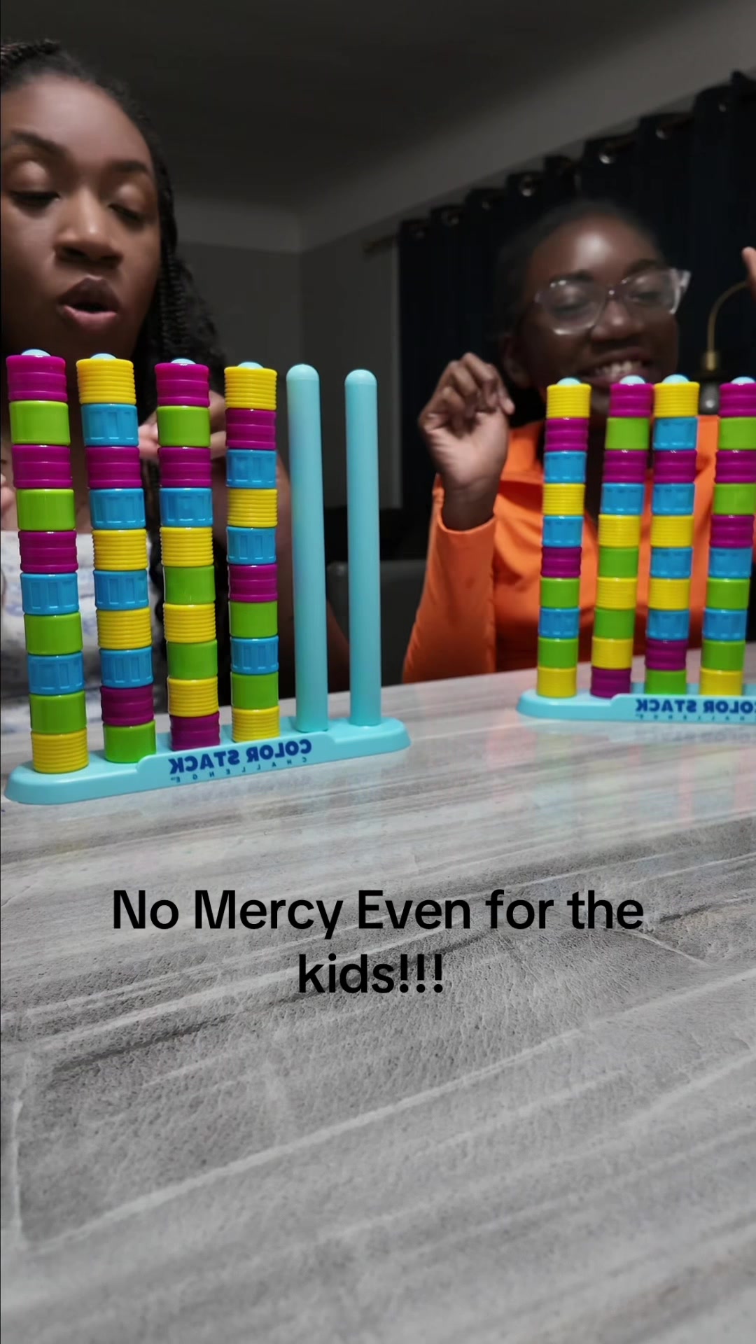 This game is so much fun! But no mercy even on the little ones!!! #dealsforyoudays #colorstackchallenge