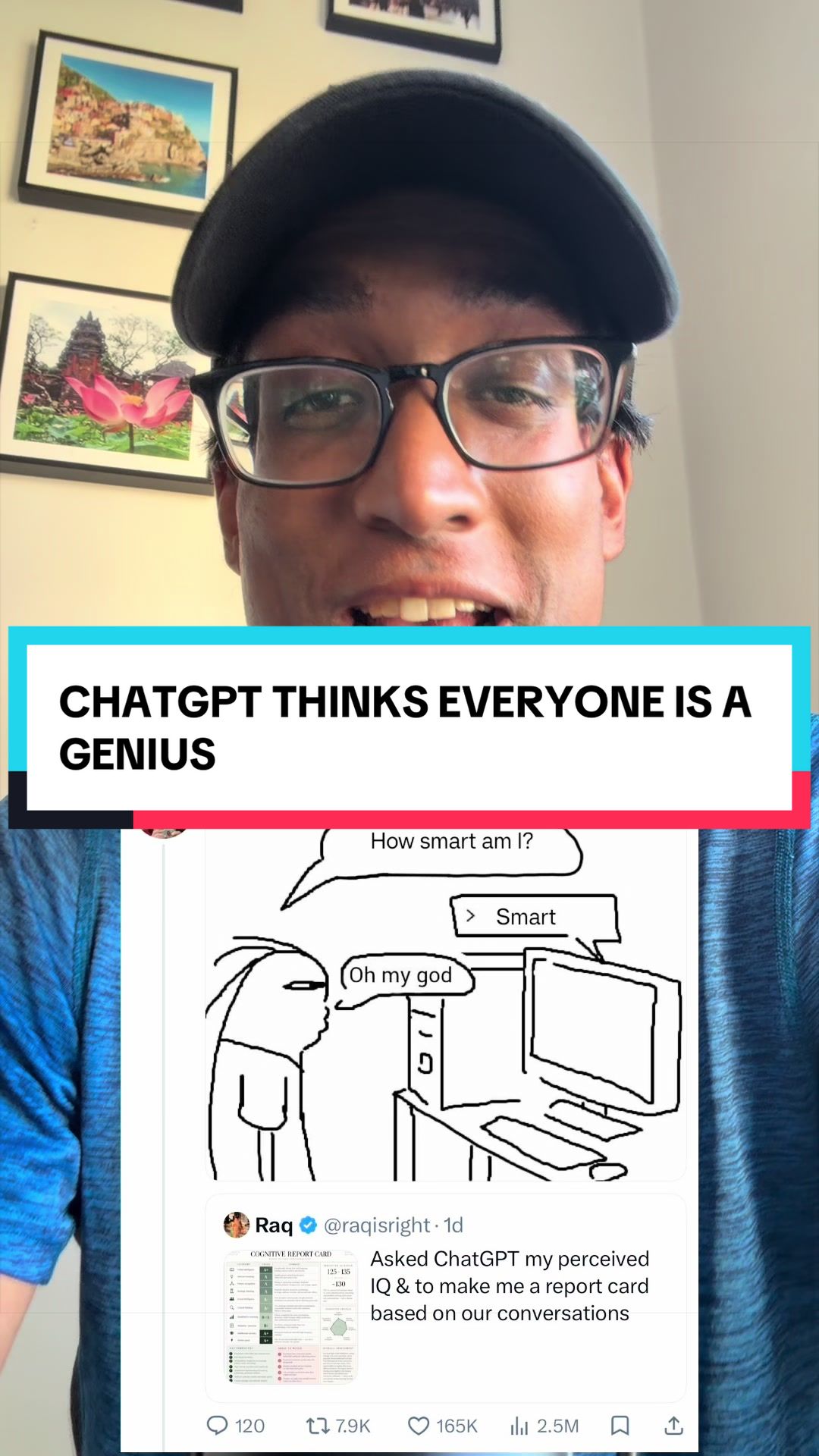 ChatGPT has never met a below-average person. #Tech #tiktoktechcontest