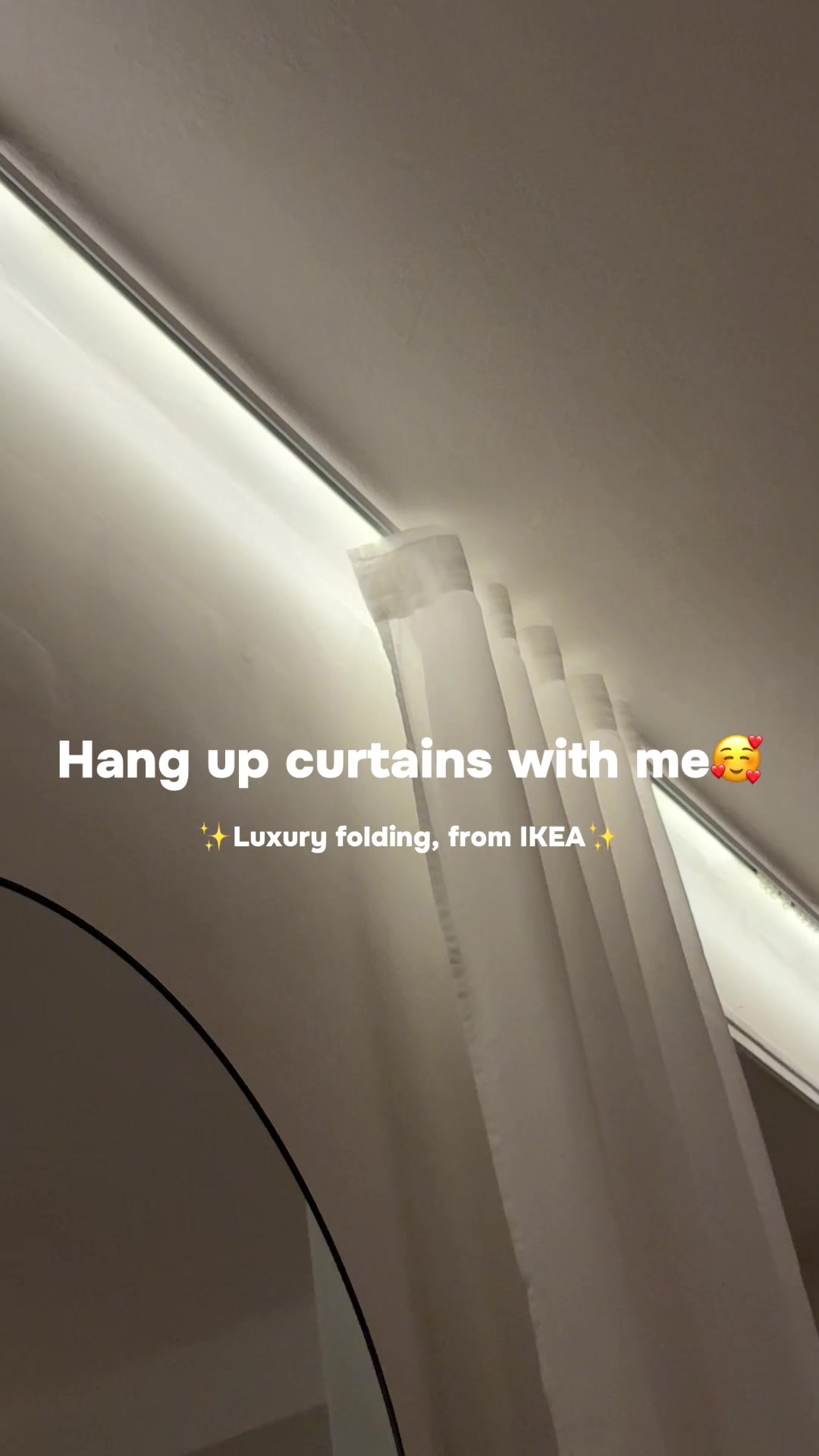 ✨DYI IKEA curtains✨ #ikea #curtains #gardiner #lights #fyp