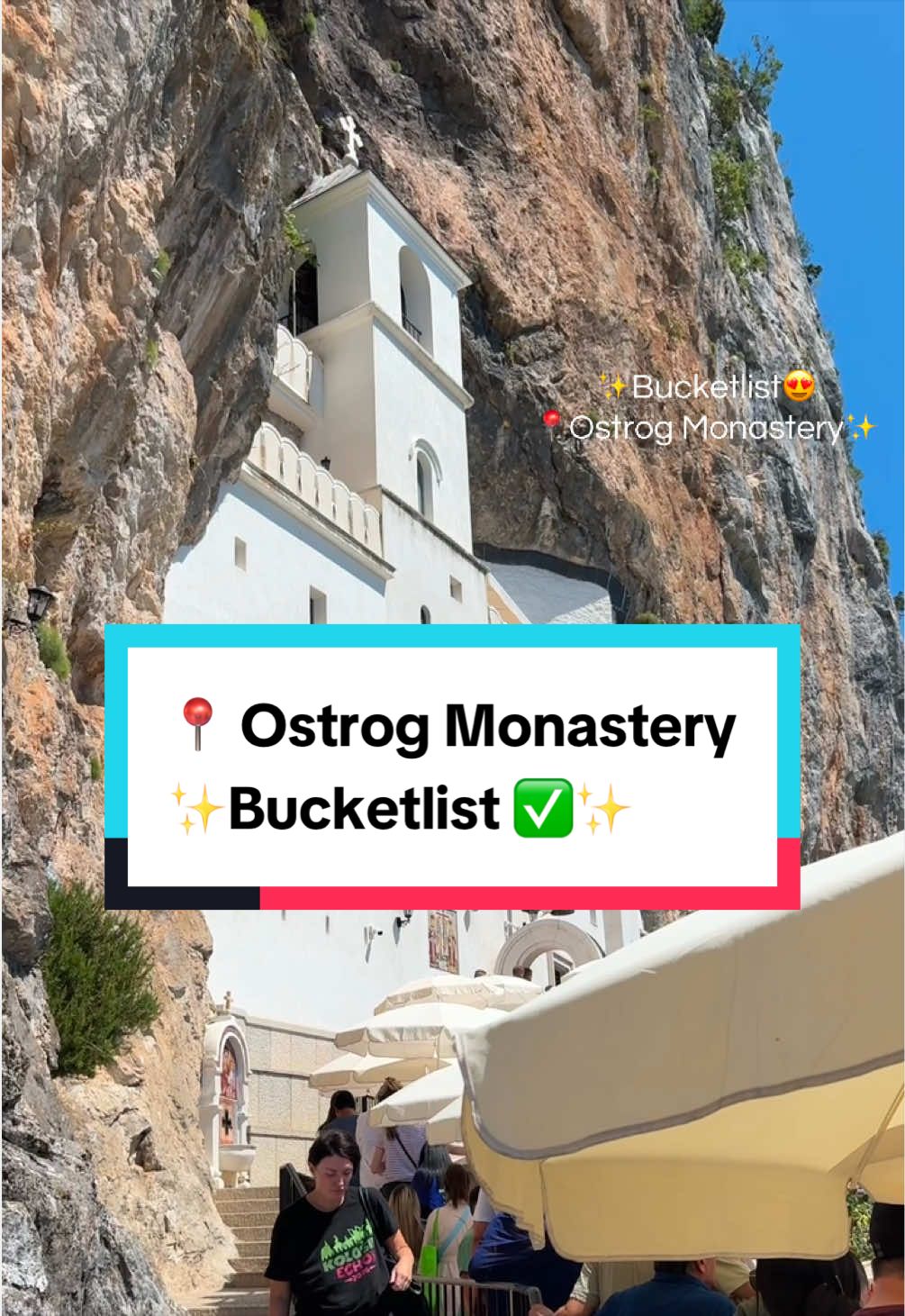 Ostrog Monastery in Montenegro is a must visit! 😍 #ostrogmonastery #ostrog #montenegro #orthodox #mountains