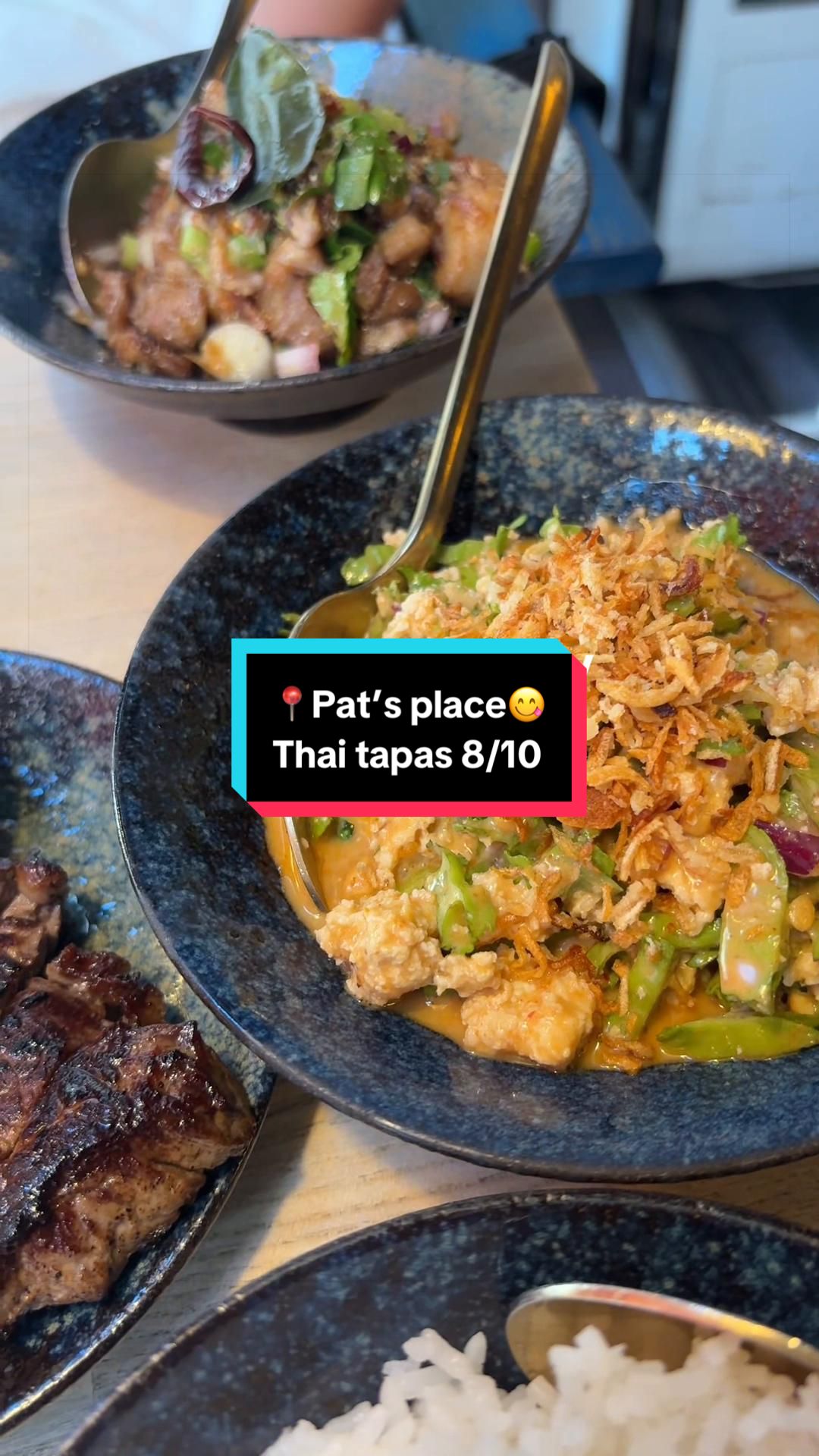Okay OPTIONS😍 She got options🥰🥰 Thai tapas at Pats place!😋😋 #patsplace #foodie #aitch #ringmybell #options