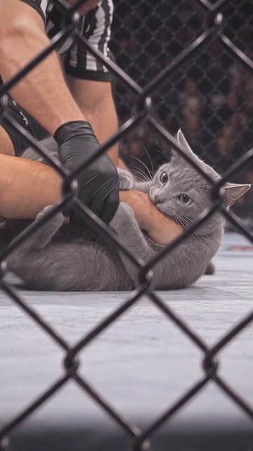 Now I know cat fights are 10000% real 💀🥊 @ufc_korea #ufc #cat #catmeme #meme