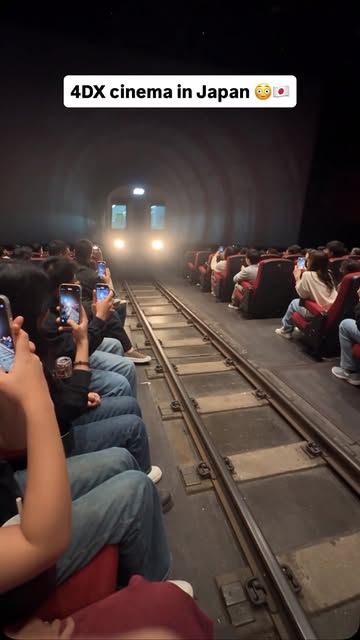 Would you sit this close?? 😳🚆 4DX cinemas in Asia are on another level… #4dx #cinema #subway #realoraiai #fyp