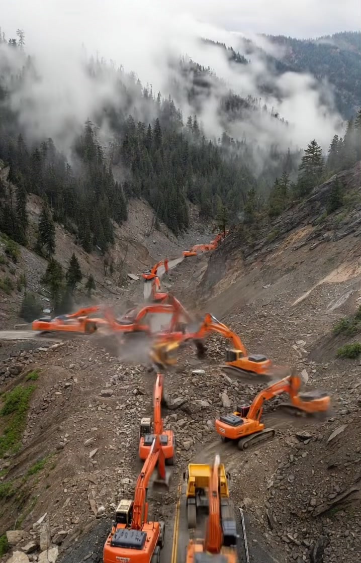 Derrumbe En La Colina #highway #construction #roadconstruction #viral #Shorts
