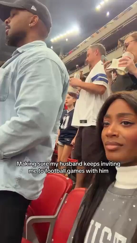 POV: Making sure her husband keeps inviting her to football games with him  🤣🤣😭