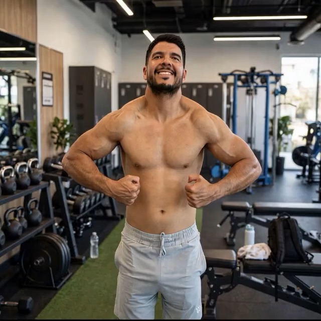 Posando en el gym