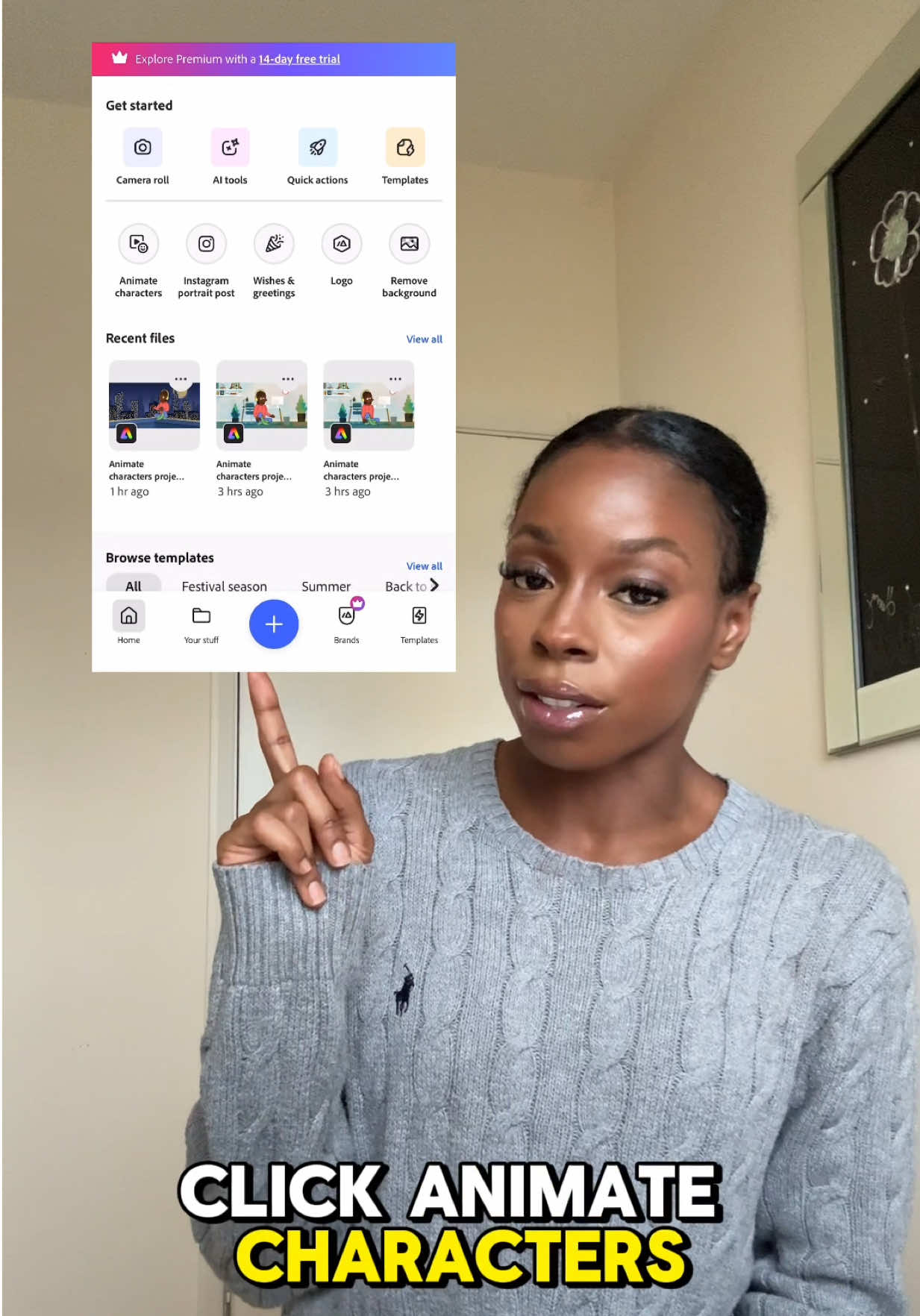 Creating animated content doesn’t have to be complicated 👀✨ Here’s how I use Adobe Express to turn audio into an ani...