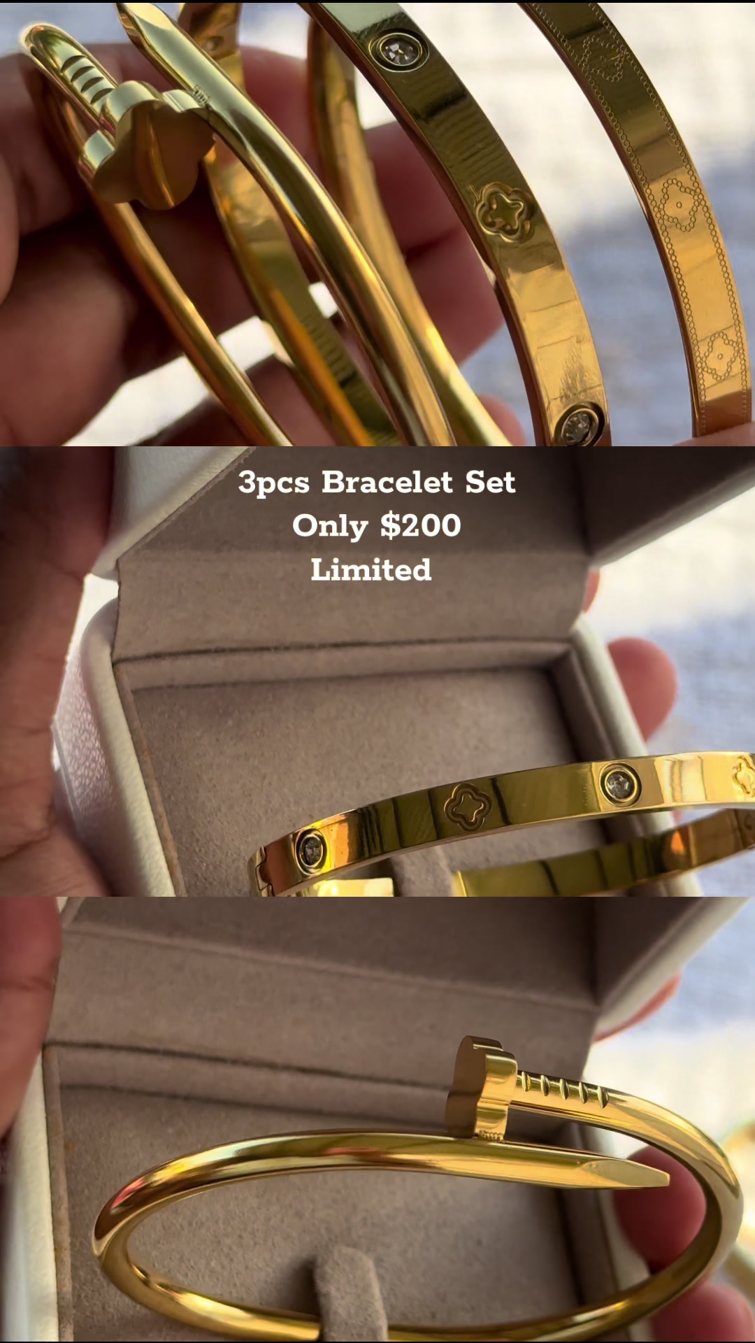 WhatsApp 294-1726 to Order Your Set today✨💛#trinidad🇹🇹 #fypシ゚viral #bangles #vancleefbracelet #fypシ