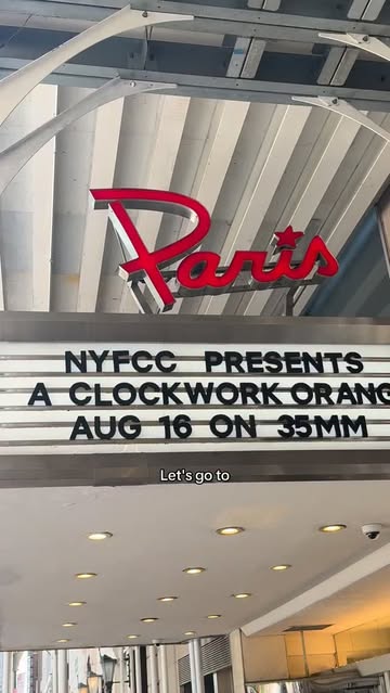 Finding cinema in NYC: A Clockwork Orange (1971) at Paris Theater #nyc #movie #paristheater #aclockworkorange #stanle...