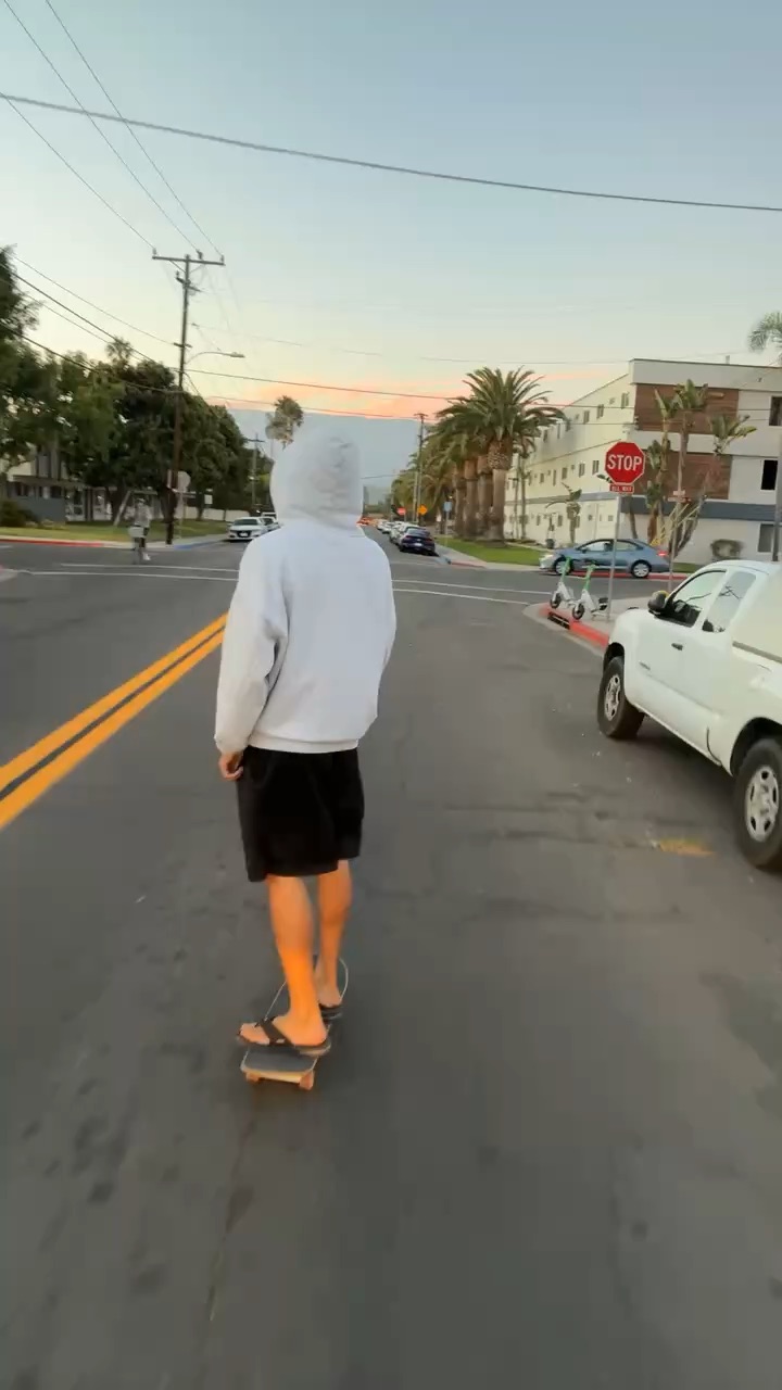 Skateboard sunset