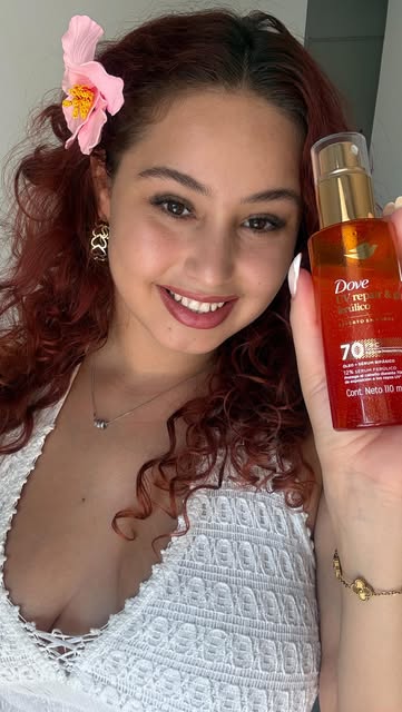 Cuidar el cabello de los rayos UV también es importante 🌸 Sabías que existe el óleo con protección capilar ? #dove #...