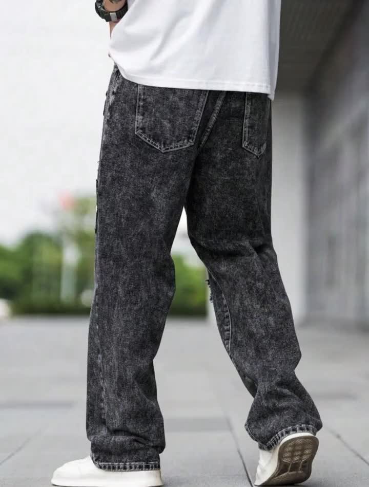 #GoLIVEGrowFast #dancemf Great, here’s a shoppable video script for Men's Ripped Straight Leg Jeans, Casual Comfy...