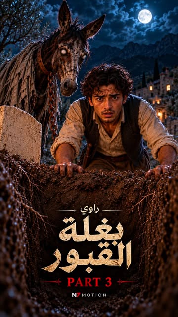 على الحجر اسمه، وتاريخ موته: غدًا. ثم سمع صوتًا من أعماق القبر… مَن كان هناك؟ بغلة القبور | الجزء الثالث #راوي #بغلة_...