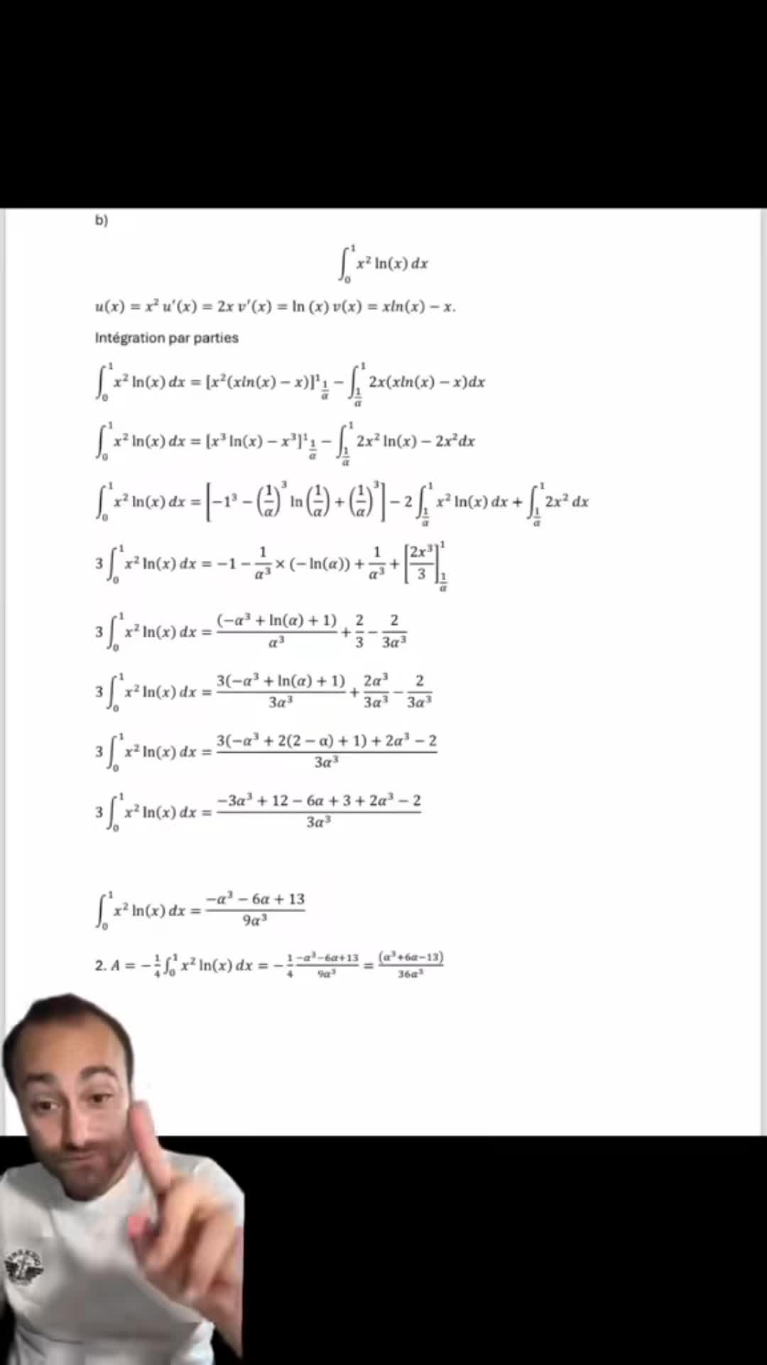 Comprendre comment utiliser l’Intégration par parti.#apprendresurtiktok #bac2026 #maths #fyp #bac2026🎓📖📔📚📑💡yes_...