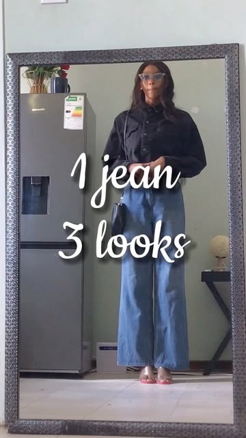 Part 2/2 of trying on my sister’s clothes | This was fun Comment down your favourite look 👇🏽🥵 #croppedjackets #cro...