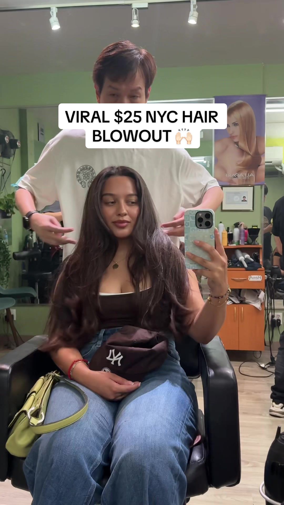 The viral “$25 blowout” in NYC, not that price anymore but so worth it 🙌🏻 #blowouthair #nycblowout #hairblowout #ny...