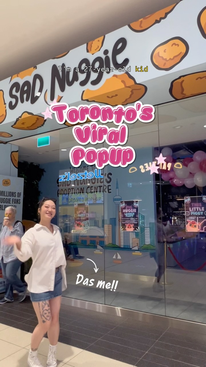 Did you know? YOU CAN ADOPT A CHICKEN NUGGET?!?!🍗 At the Toronto Eaton Centre, the Canadian🇨🇦owned comic @official...