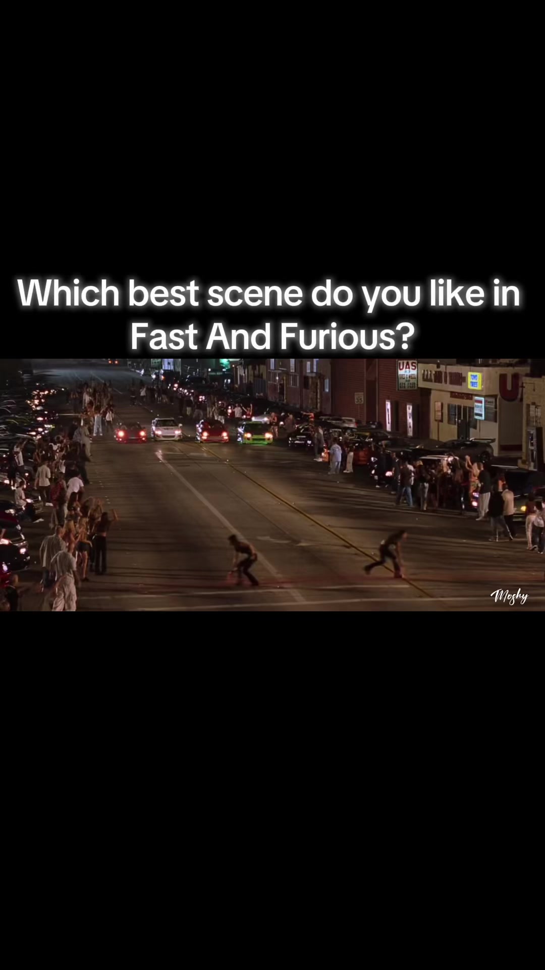 Which Fast & Furious scene stuck with you the most? 🏁. #fastandfurious #carscene #hollywood #movieclips #paulwalker