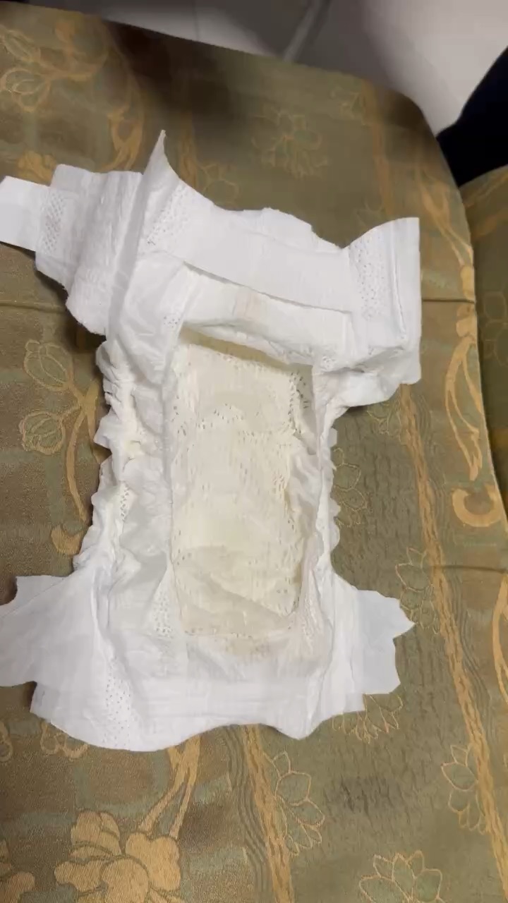 How to fold used dirty diaper