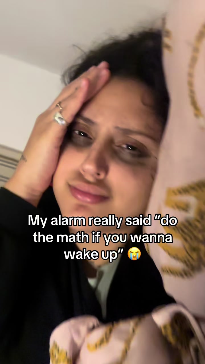 POV: your alarm clock decided you need to earn the right to wake up 😭➗ #TockApp #wakeup #alarm #tockapp