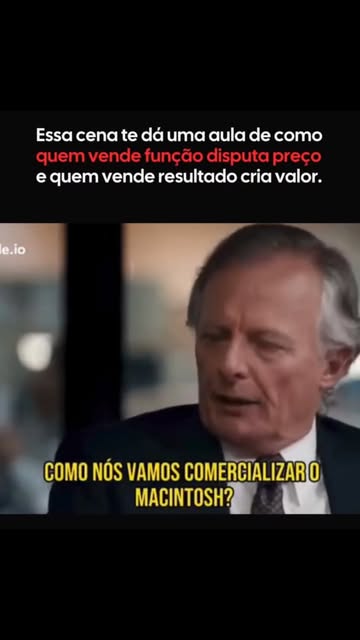 🍎🍏Essa cena te dá uma aula de como quem vende função disputa preço e quem vende resultado cria valor. Eles não esta...