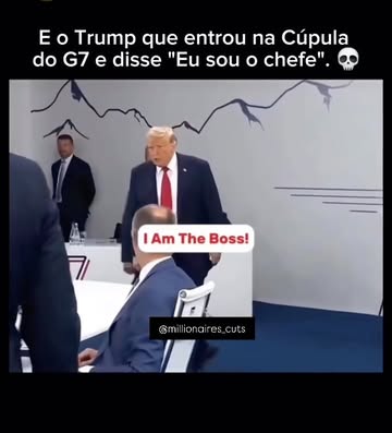 O presidente dos EUA, Donald Trump, chamou atenção ao chegar à sessão final da Cúpula do G7, na França, e brincar com...