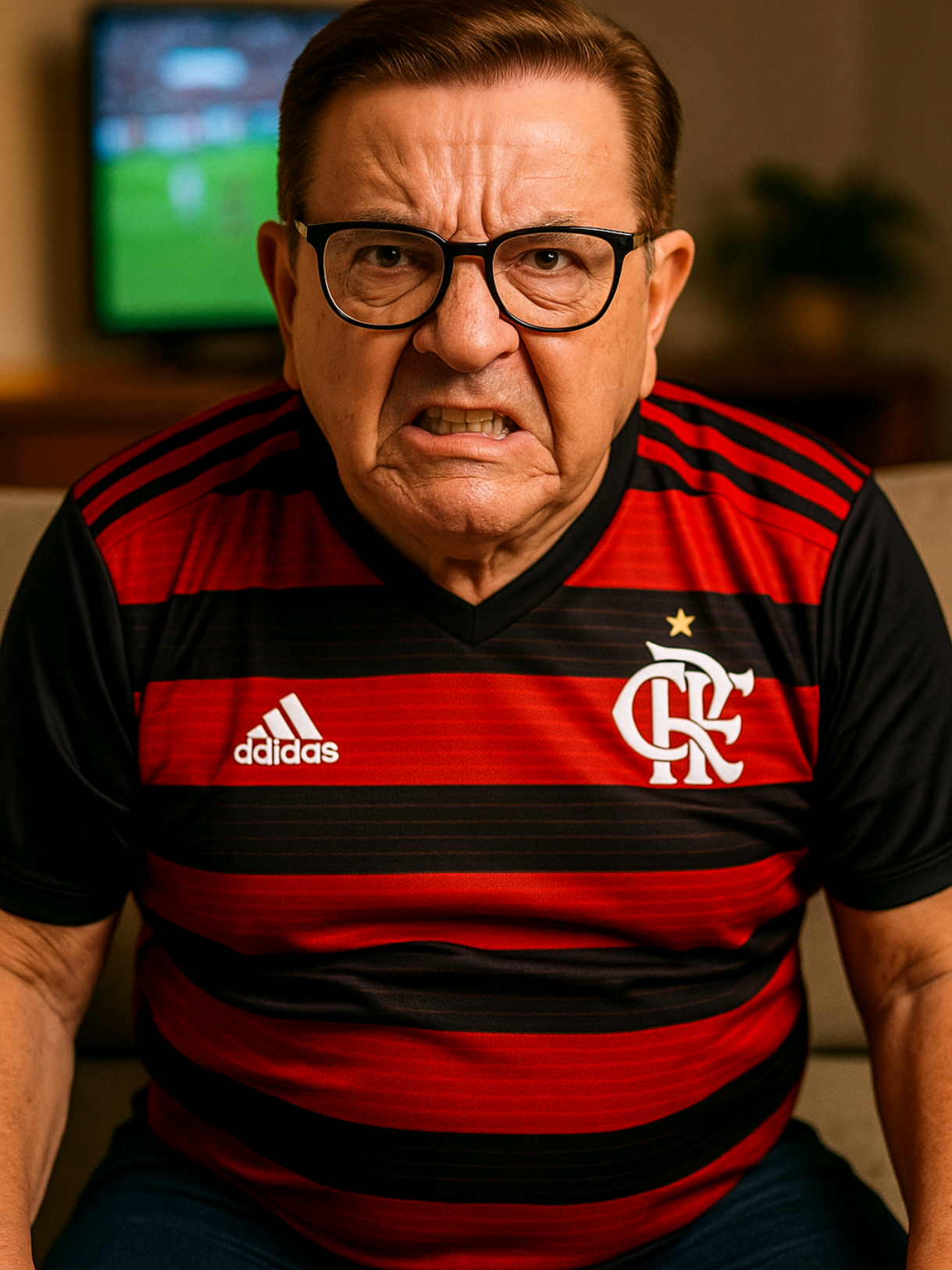 Zé Resmungo surtando com o tal do Harry "Gol" Kane! 😂 Esse jogo do Mengão foi uma novela de terror… #Flamengo #Mengã...
