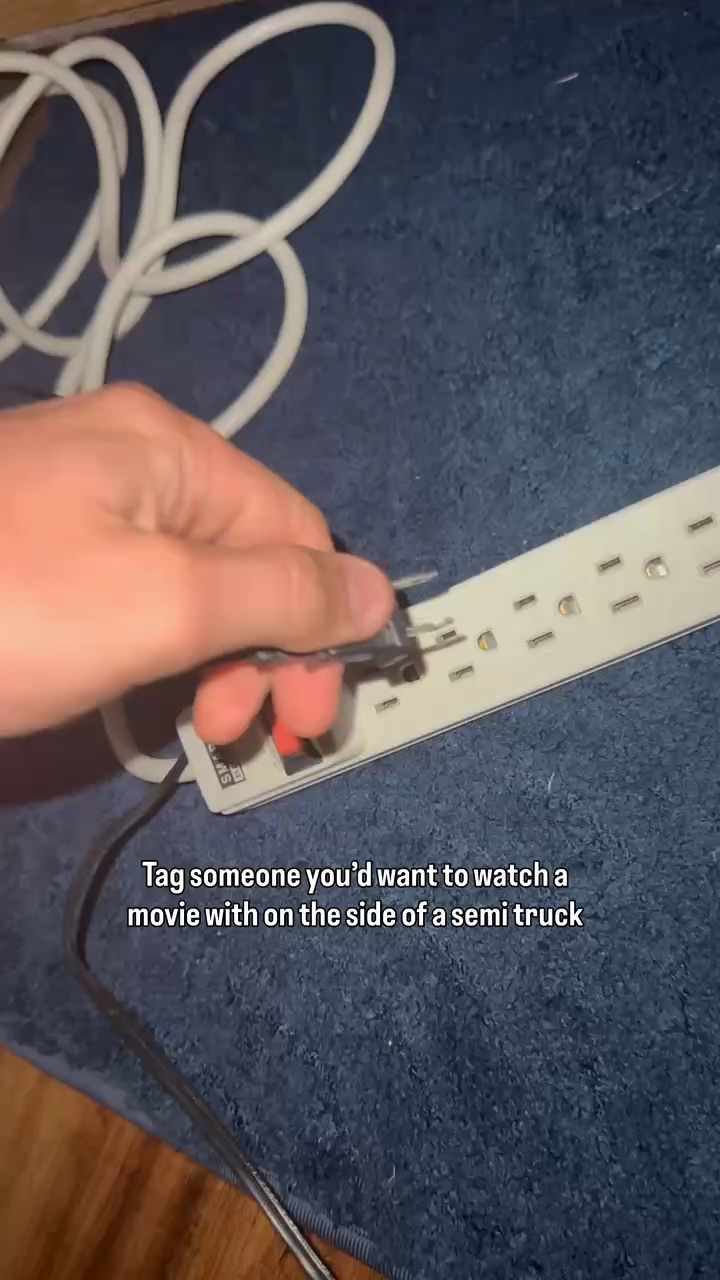 Projecting a movie on a semi trailer