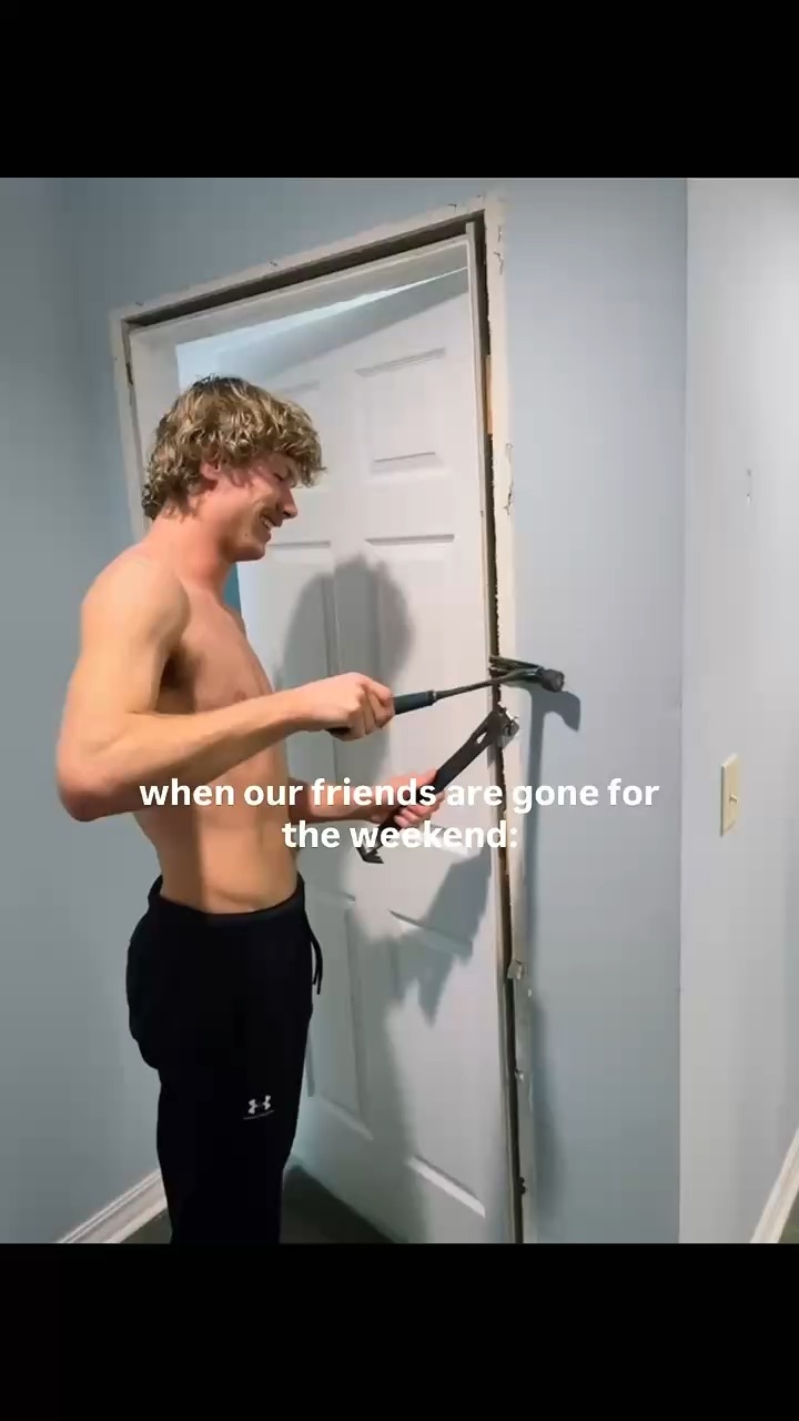 Drywalling roommates prank