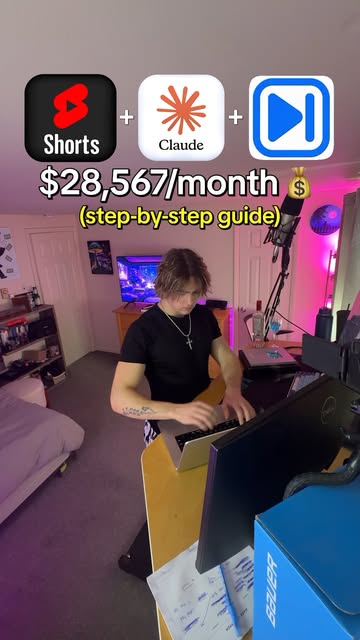 Claude + YT Shorts are cooking💰 Comment "AI" to learn everything #internetmoney #sidehustles #youtubeautomation