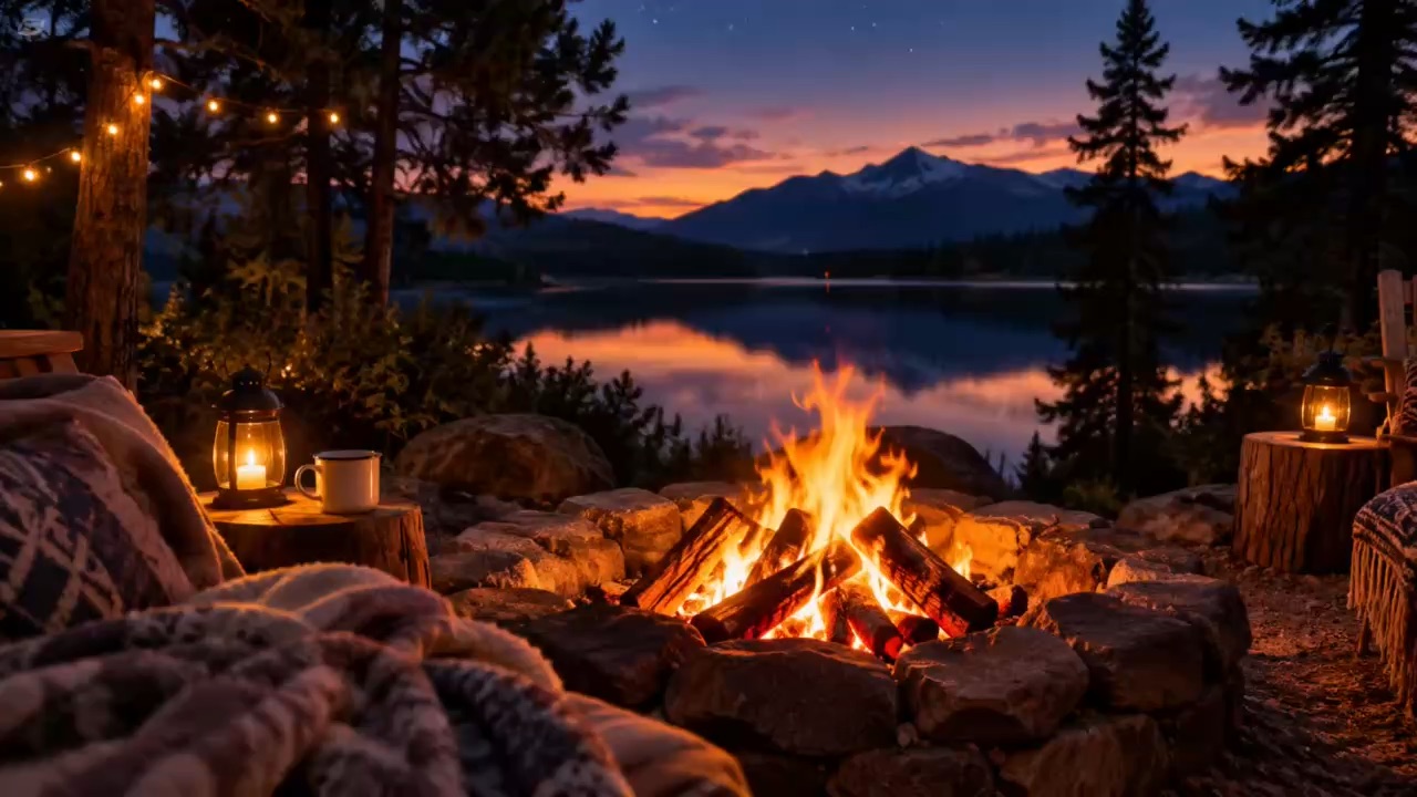 cozy campfire | relaxing piano music