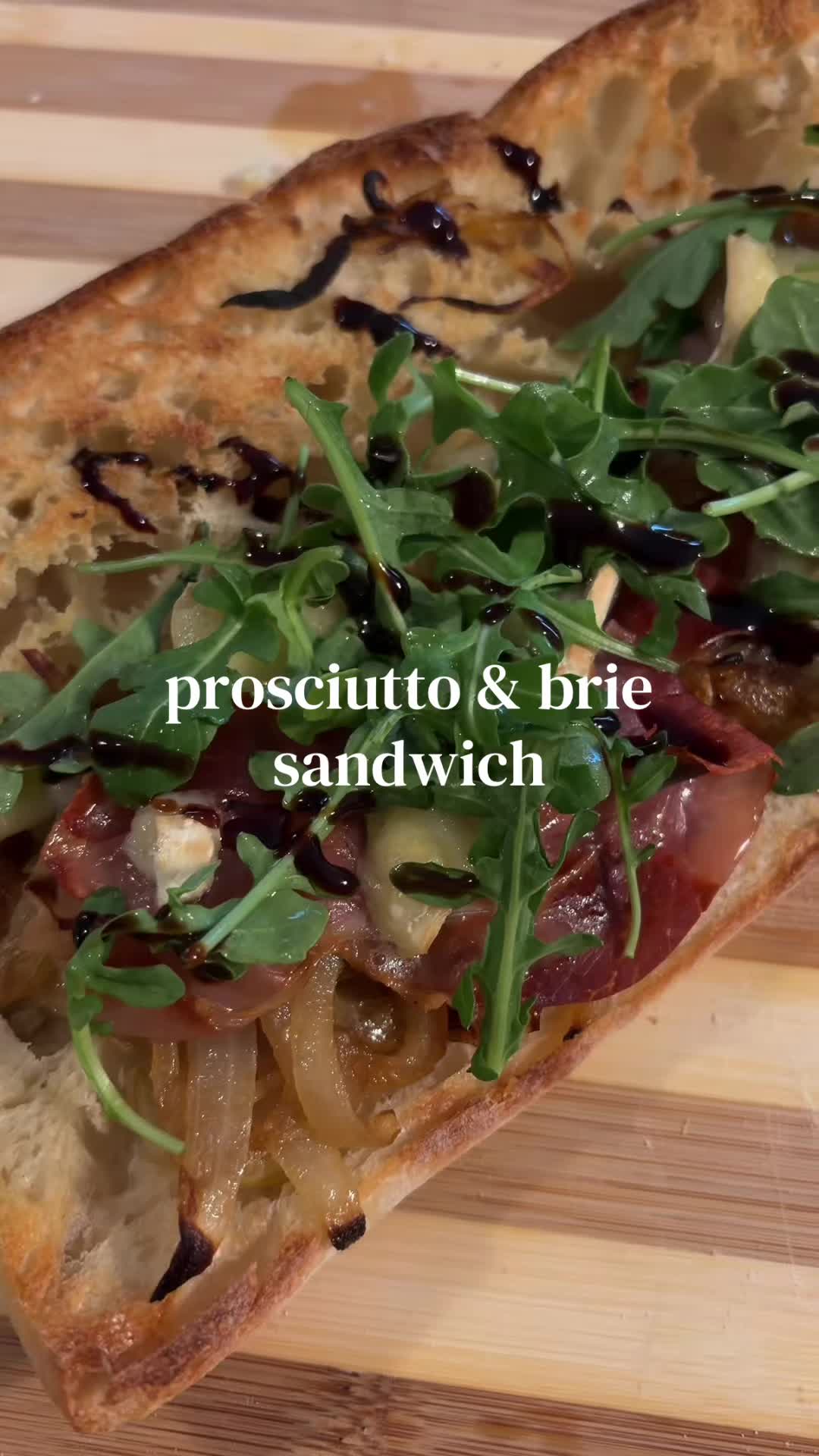 My favorite sandwhich 😩🤤Ingredient list at the end!! #sandwich #prosciutto #brie