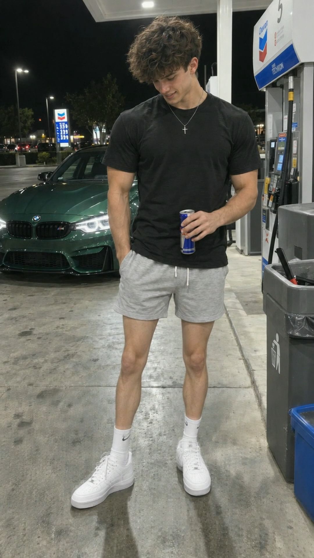 Late-night M3 gas stop