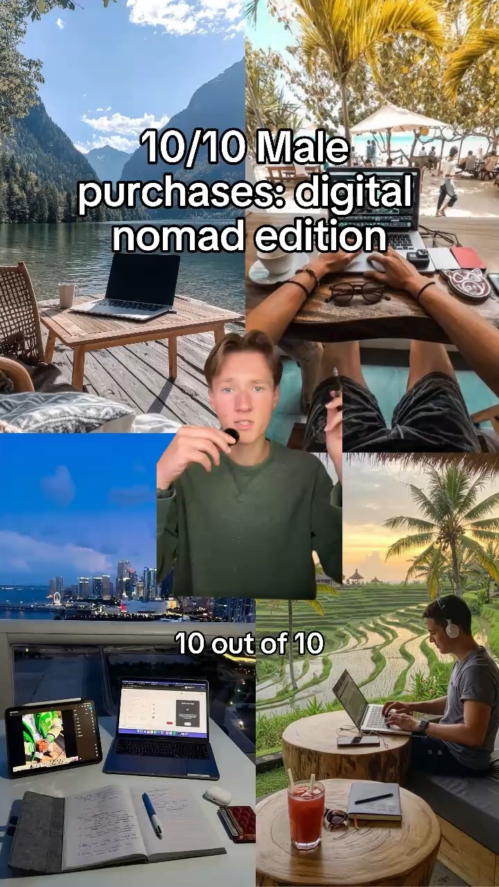 10/10 male purchases: digital nomad edition