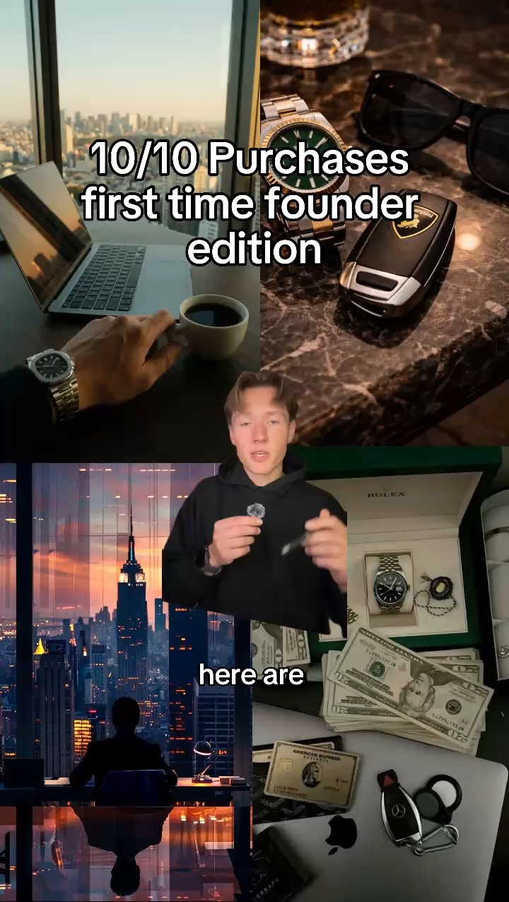10/10 male purchases: first time founder edition