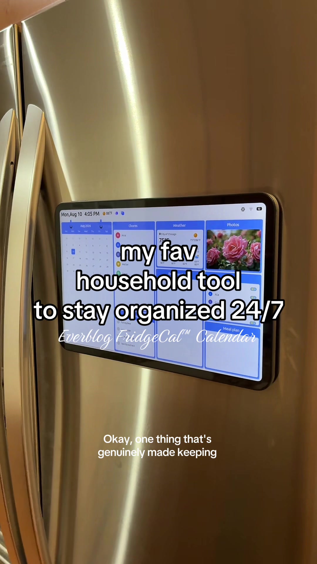 an organized space = an organized mind 🤍🫧 @Everblog official #organizationhacks #fridgecalendar #householditems