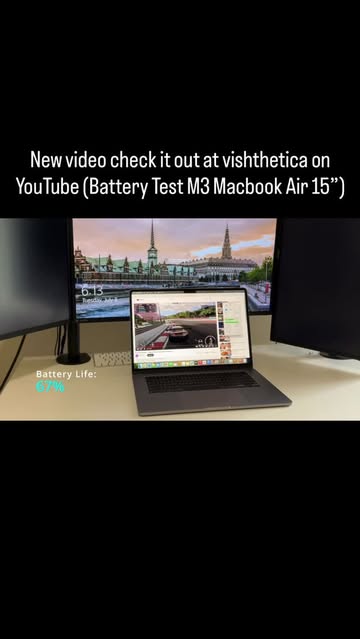 Battery drain test comprehensive Macbook Air 2024 15-inch M3 !! #apple #youtube #creator #content #davinci #edit #mac...