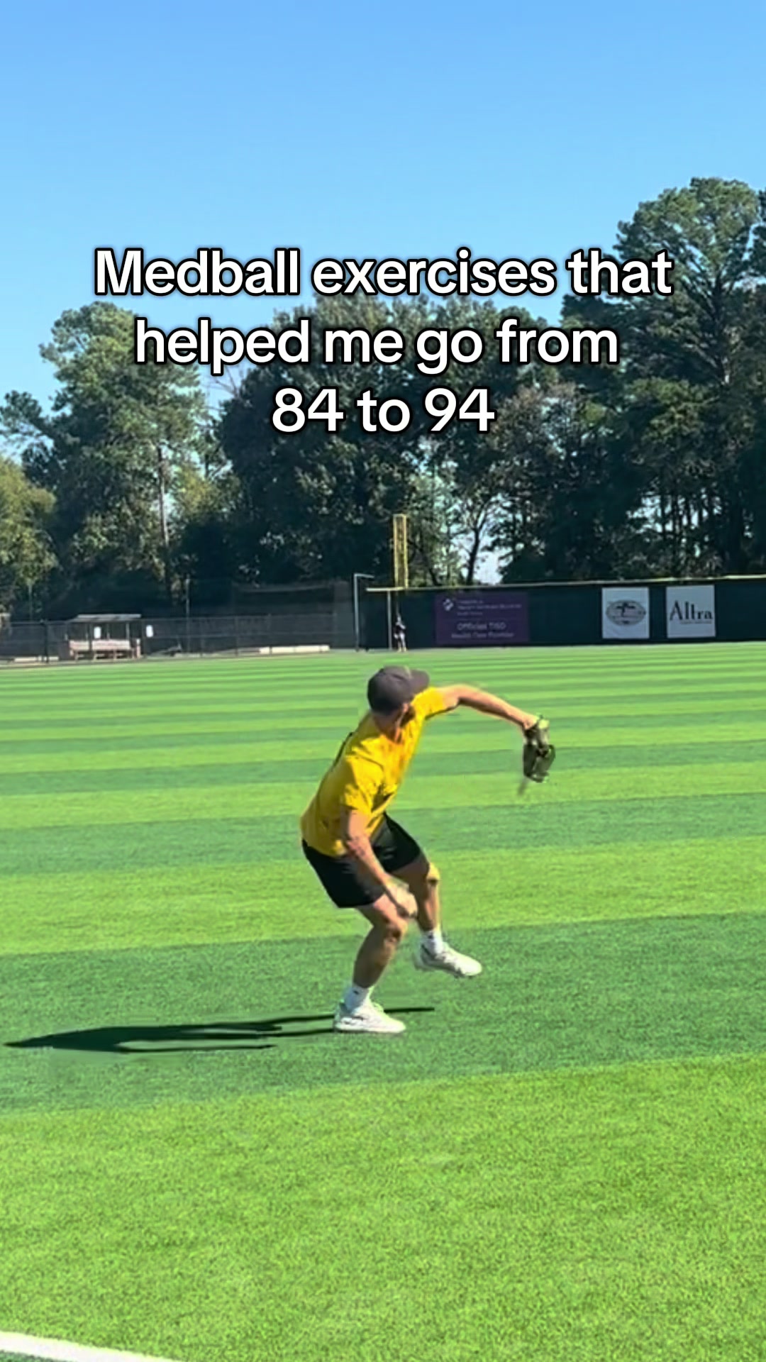 Gain 10 miles per hour with these medball exercises! 🔥🔥 #baseball #medballtraining #rotate #workout #pitcher