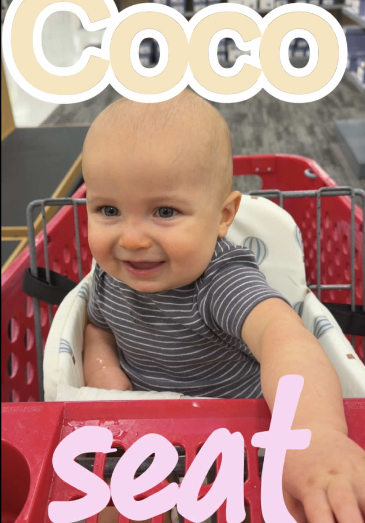 I was so tired of my son sliding down into the grocery cart! But my @Coco Seat was the PERFECT solution, and you can...