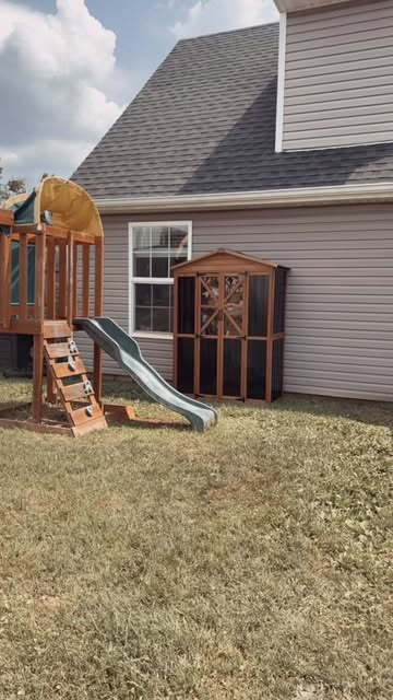 There’s something so satisfying about having a place for everything. 🤍 Our outdoor space gets used every single day...