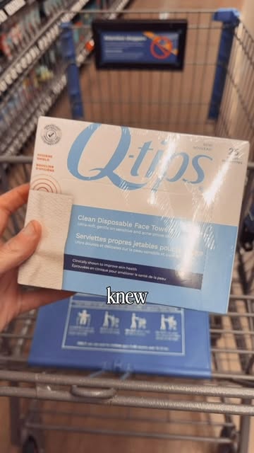 Found a new skincare aisle favorite at Walmart. 🤍 #gifted I didn’t know @qtips made Q-Tips Clean Disposable Face Tow...