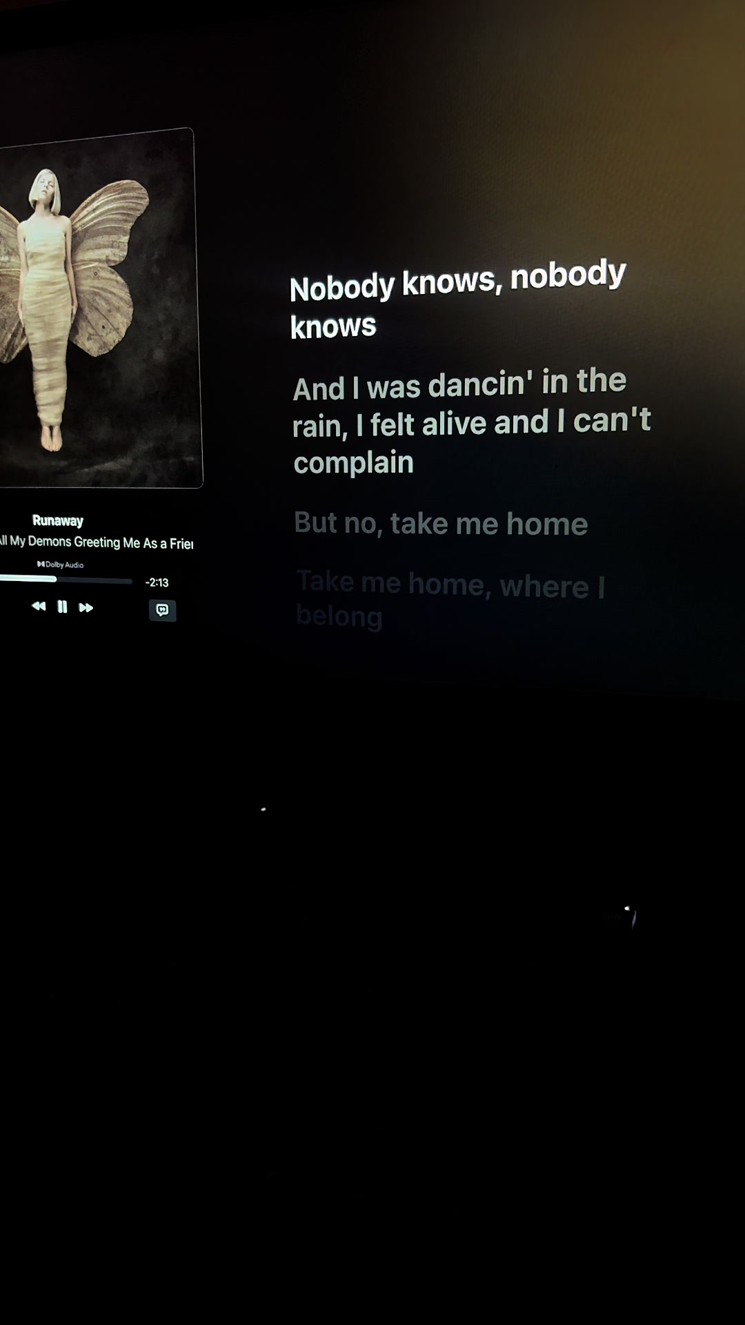 Runaway 𐙚 ໒꒱..#runaway #aurora #applemusic #lyrics_songs #song